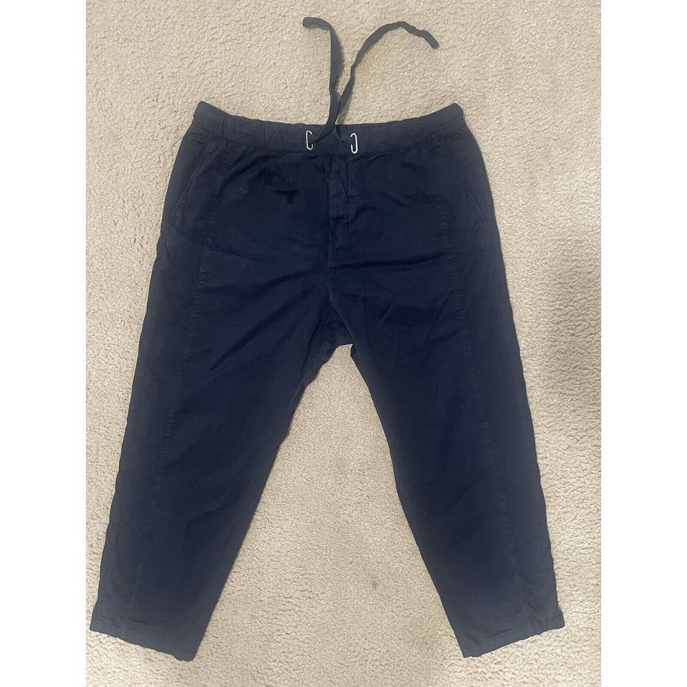 Zara Men Pants Medium Black 100% Cotton Drawstring‎ High Rise Cargo Fit Jogger